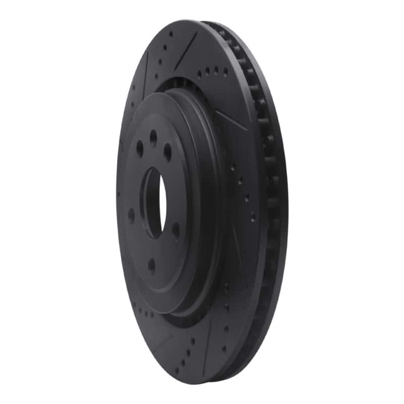 R1 Concepts — R1 16-24 Cadillac ATS Rear Left Drilled & Slotted Black Brake Rotor
R1 Brake Rotor Drill - view 2