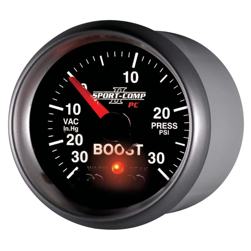 AutoMeter — Autometer Sport-Comp II 52mm 30 IN HG / 30 PSI Electronic Boost/Vacuum Gauge
2-1/16" BOOST-VAC, 3 - view 9
