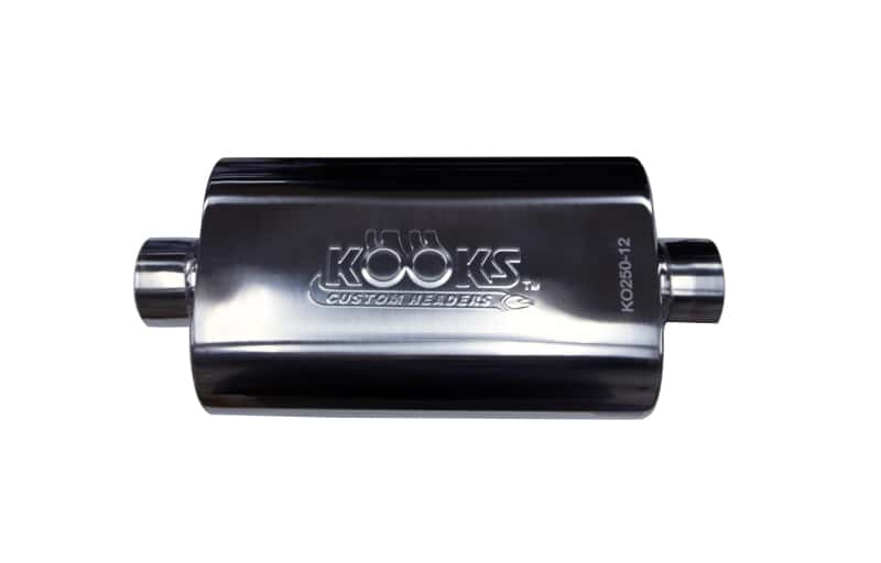 Kooks Headers — Kooks Universal 2 1/2in Center/Center Oval Muffler (4x8x12)
2-1/2in. Oval Muffle
2-1/2" Oval Muffler - view 3