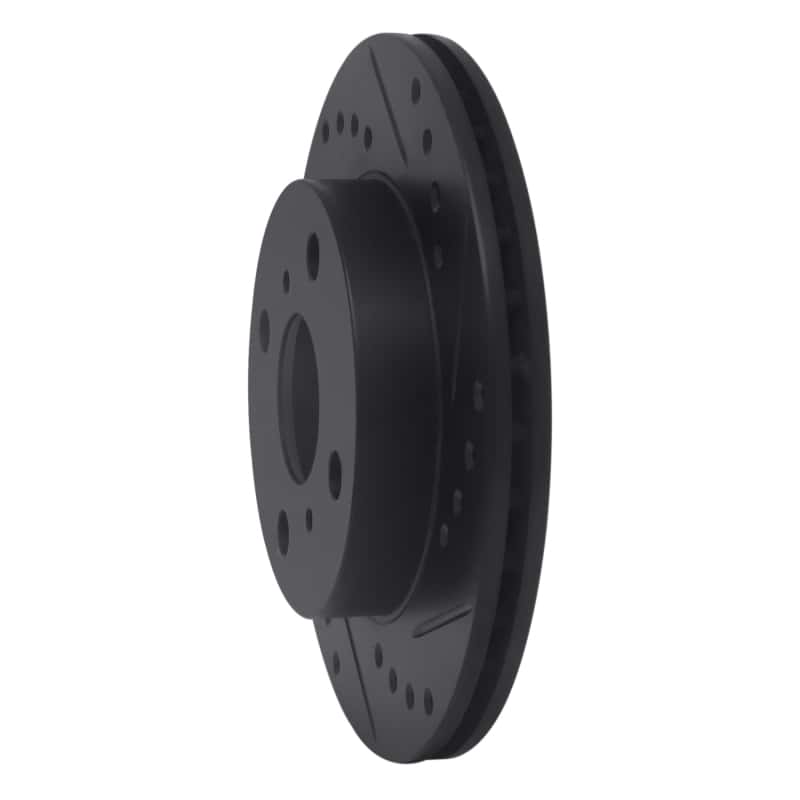 R1 Concepts — R1 99-05 Toyota Echo Front Right Drilled & Slotted Black Brake Rotor
R1 Brake Rotor Drill - view 2