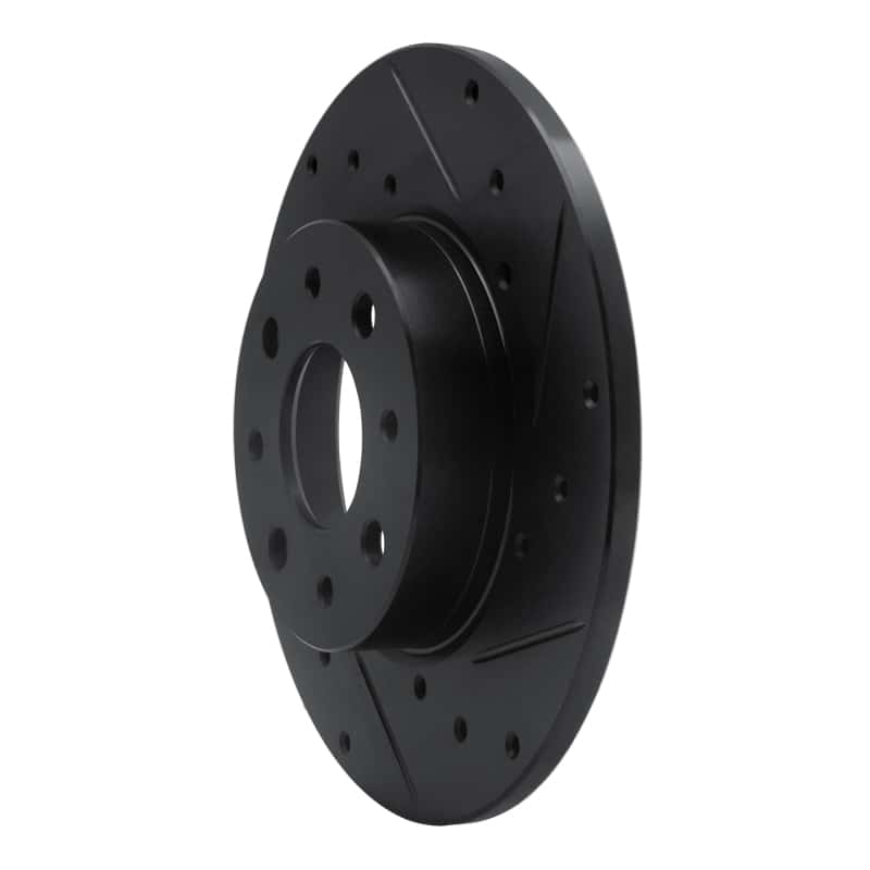 R1 Concepts — R1 13-19 Fiat 500E Rear Right Drilled & Slotted Black Brake Rotor
R1 Brake Rotor Drill - view 2
