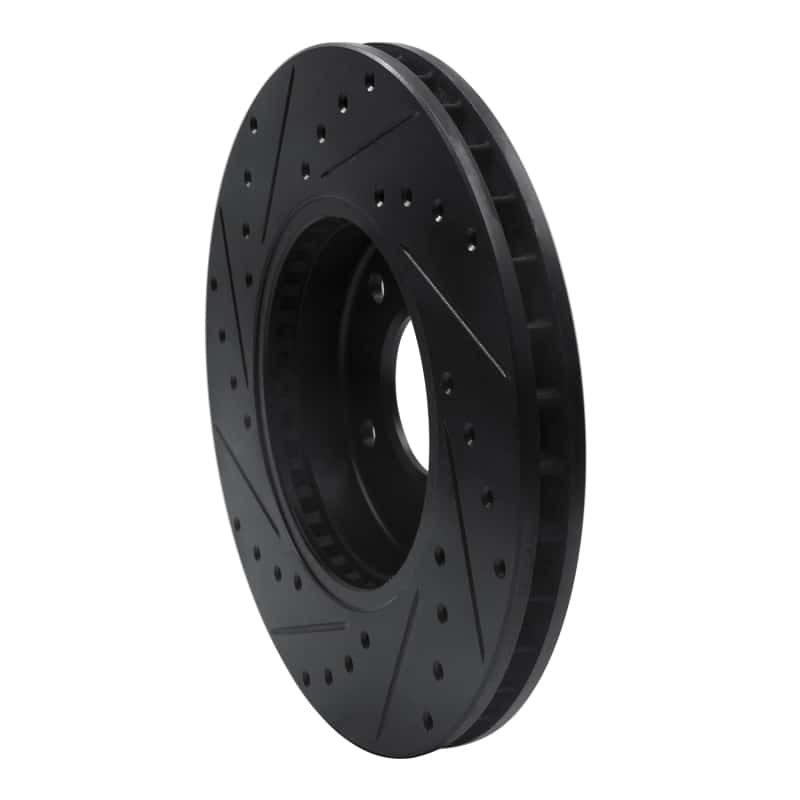 R1 Concepts — R1 97-03 Jaguar Vanden Plas Front Right Drilled & Slotted Black Brake Rotor
R1 Brake Rotor Drill - view 4