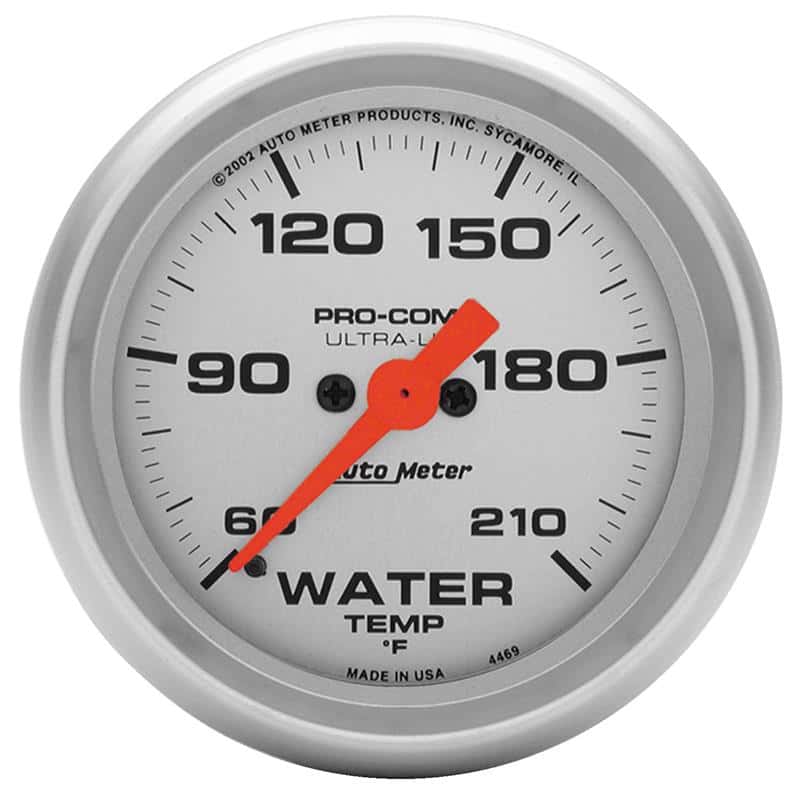 AutoMeter — Autometer Ultra-Lite 52mm 60-210 Deg F Electronic Water Temp Gauge
2-1/16" WATER TEMP, - view 2