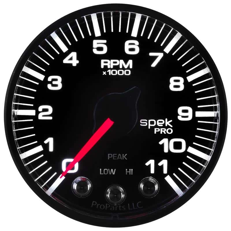 AutoMeter — Autometer Spek-Pro Gauge Tach 2 1/16in 11K Rpm W/ Shift Light & Peak Mem - Blk/Blk
GA 2" 11KRPM BFB SPK - view 5