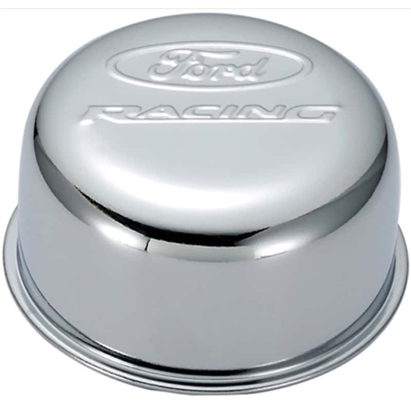Ford Racing — Ford Racing Chrome Breather Cap w/ Ford Racing Logo - Twist Type
Oil Breather Cap - view 2