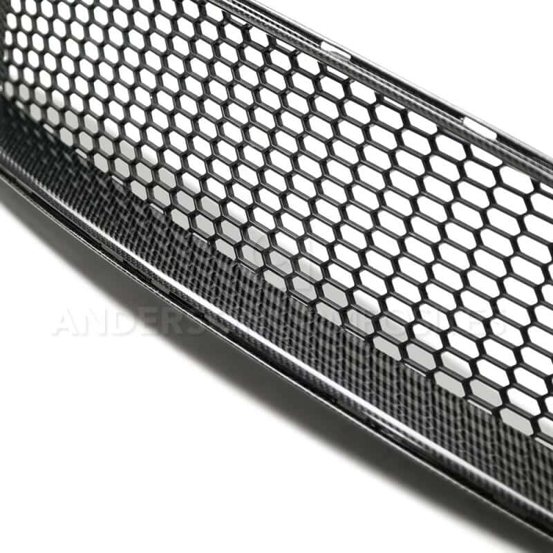 Anderson Composites — Anderson Composites 2018 Ford Mustang Type-GT Carbon Fiber Upper Grille - view 4