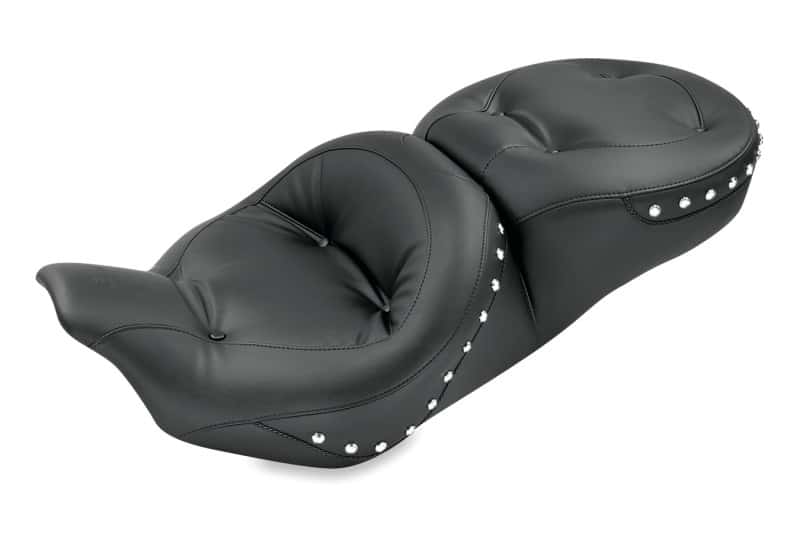 Mustang Motorcycle — Mustang 08-21 Harley Electra Glide,Rd Glide,Rd King,Street Glide Std Tour 1PC Seat w/Studs - Black - view 1