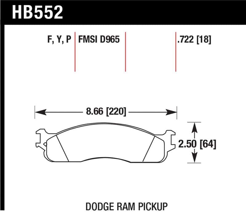 Hawk Performance — Hawk Super Duty Street Front Brake Pads
Disc Brake Pad - view 1