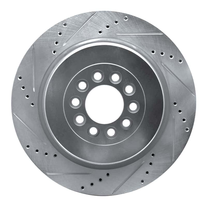 R1 Concepts — R1 03-05 Jaguar XJR Front Left Drilled & Slotted Silver Brake Rotor
R1 Brake Rotor Drill - view 1