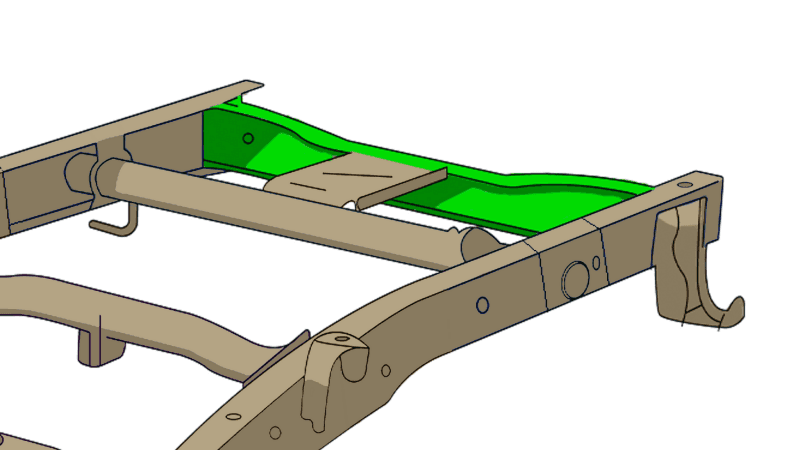 RustBuster — Rustbuster 1999-2006 Chevy Silverado 1500 Rear Frame Crossmember - view 6