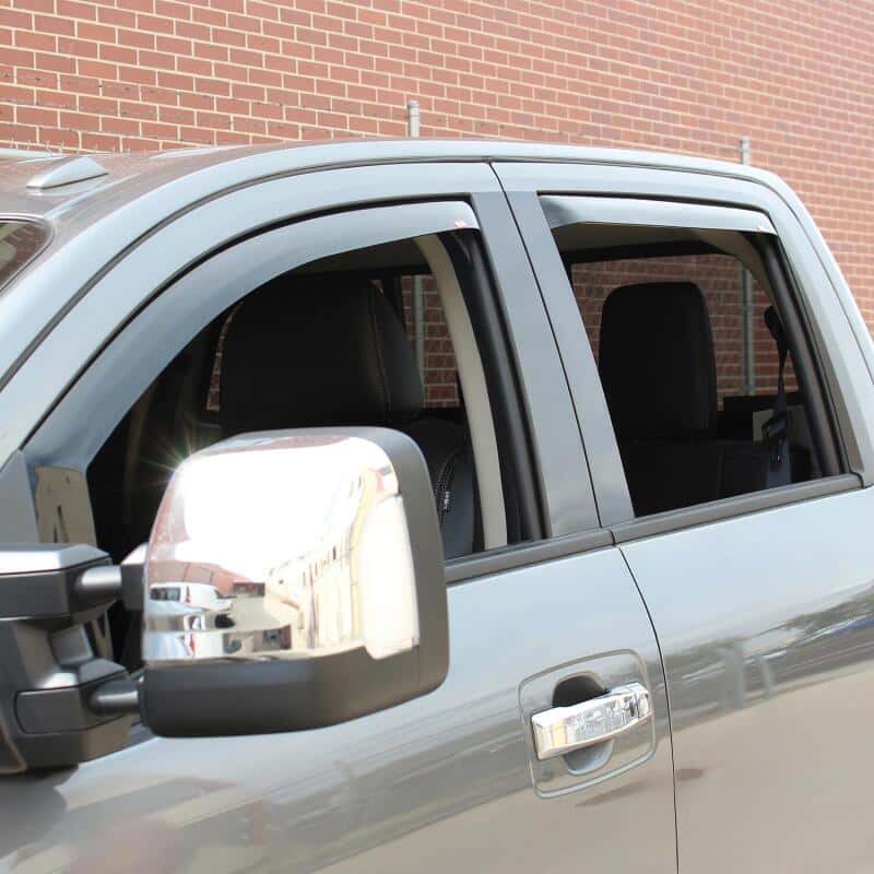 Westin — Westin 2016-2018 Nissan Titan XD/Titan In-Channel Wind Deflector 4pc - Smoke
Side Window Vent - view 2