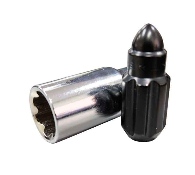 NRG — NRG 500 Series M12 X 1.5 Bullet Shape Steel Lug Nut Set - 21 Pc w/Lock Key - Black - view 10