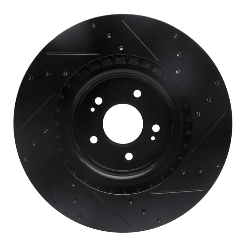 R1 Concepts — R1 18-22 Genesis G70 Front Left Drilled & Slotted Black Brake Rotor
R1 Brake Rotor Drill - view 5