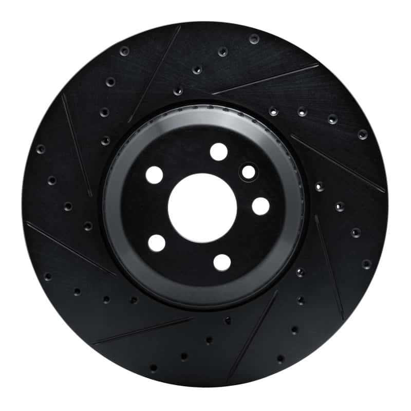 R1 Concepts — R1 20-25 Jaguar E-Pace Front Left Drilled & Slotted Black Brake Rotor
R1 Brake Rotor Drill - view 1