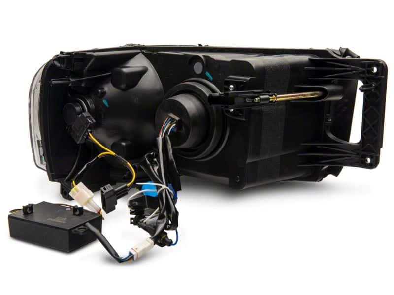 Raxiom — Raxiom 02-05 Dodge RAM 1500 LED Projector Headlights w/ SEQL LED Bar- Blk Housing (Clear Lens)
Headlights - view 4