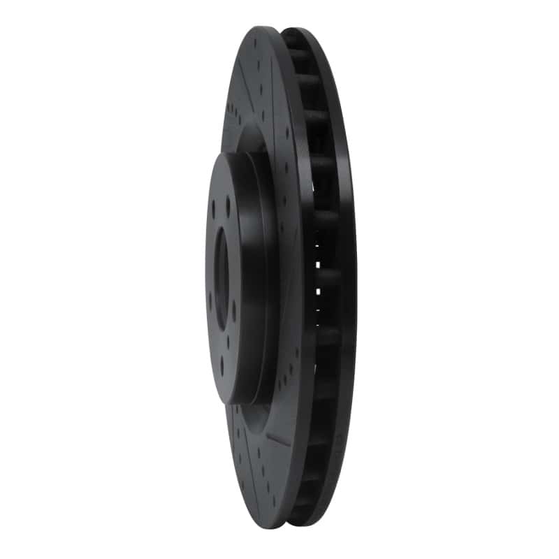 R1 Concepts — R1 03-08 Infiniti G35 Front Right Drilled & Slotted Black Brake Rotor
R1 Brake Rotor Drill - view 2