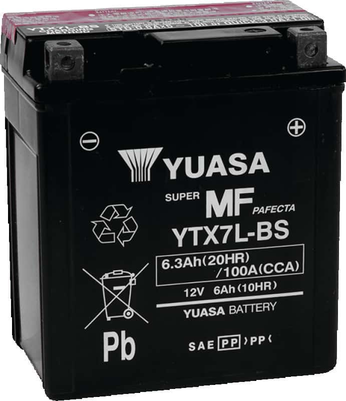 Yuasa Battery — Yuasa YTX7L-BS Maintenance Free AGM 12-Volt Battery w/Bottle - view 1