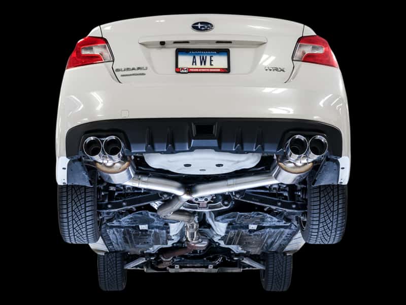 AWE Tuning — AWE Tuning 2015+ Subaru WRX VA Sedan Touring Edition Exhaust - Chrome Silver Tips (102mm)
Touring Exhaust - view 2