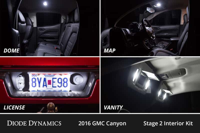 Diode Dynamics — Diode Dynamics 15-22 GMC Canyon Interior LED Kit Cool White Stage 1 - view 5
