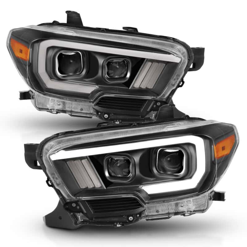 ANZO — ANZO 2016-2017 Toyota Tacoma Projector Headlights w/ Plank Style Switchback Black w/ Amber w/ DRL
Projector Headlights
Head Light Set - view 12