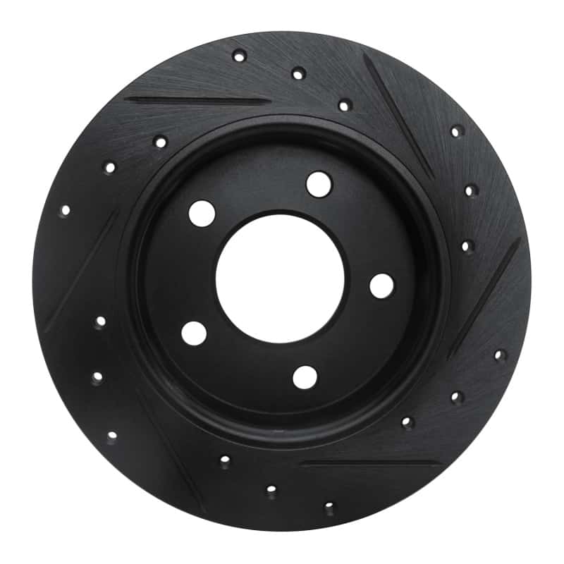 R1 Concepts — R1 04-13 Mazda 3 Rear Left Drilled & Slotted Black Brake Rotor
R1 Brake Rotor Drill - view 5