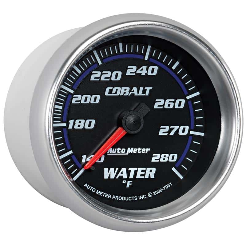AutoMeter — Autometer Cobalt 66.7mm 140-280 degree F. Water Temperature Gauge
GA 2.6" WT 280F M CB - view 6