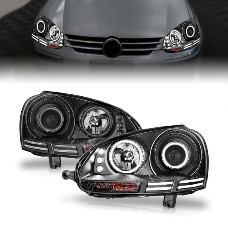 ANZO — ANZO 2006-2009 Volkswagen Rabbit Projector Headlights w/ Halo Black (CCFL)
Head Light Set
HdLtSet - view 1