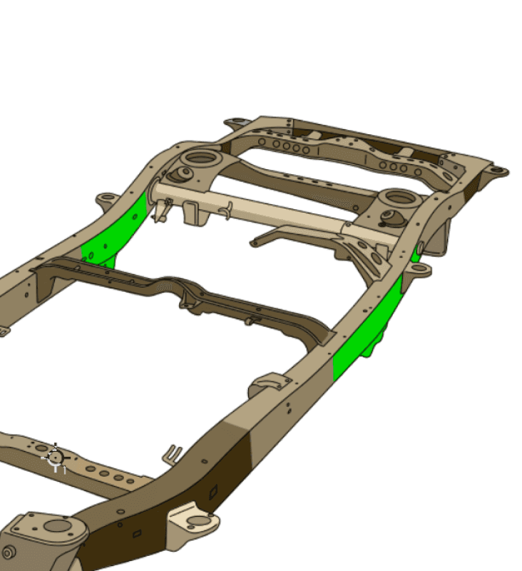 RustBuster — Rustbuster 01-07 Toyota Sequoia Mid Frame Section - Left - view 2