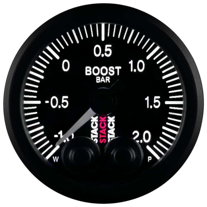 AutoMeter — Autometer Stack 52mm -1 to +2 Bar (Incl T-Fitting) Pro-Control Boost Pressure Gauge - Black
Ga Boost PC Blk 2Bar - view 1