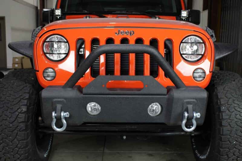 Fishbone Offroad — Fishbone Offroad 07-18 Jeep Wrangler JK Stubby Bumper W/Tube Guard - Black Textured Powdercoated - view 10