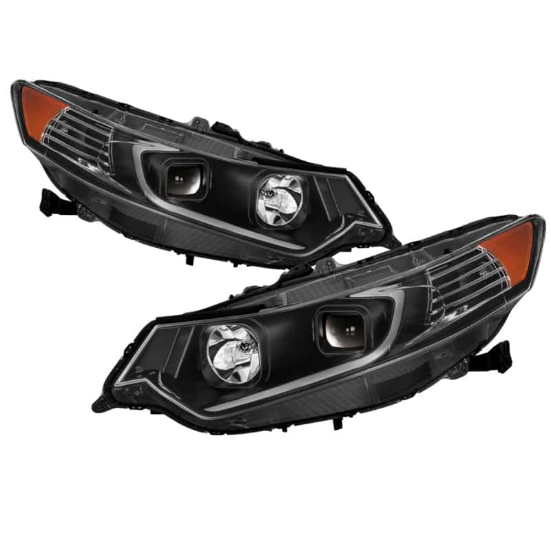 SPYDER — xTune 09-14 Acura TSX Projector Headlights - Light Bar DRL - Black (PRO-JH-ATSX09-LB-BK)
Head Light Set - view 1