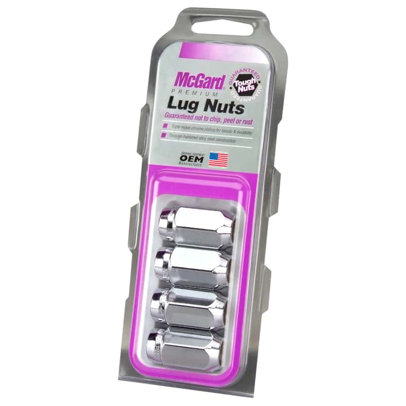 McGard — McGard Hex Lug Nut (Cone Seat) M12X1.25 / 13/16 Hex / 1.28in. Length (4-Pack) - Chrome - view 3