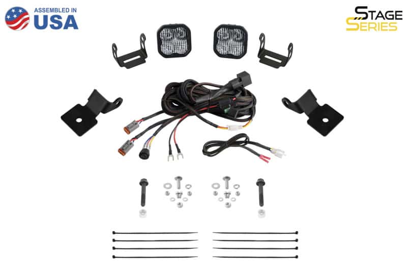 Diode Dynamics — Diode Dynamics 14-18 Polaris RZR XP Stage Series SS5 A-Pillar Pod Kit - Sport White Combo - view 8