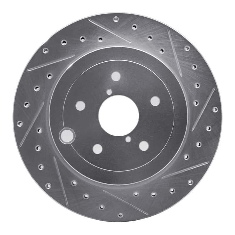 R1 Concepts — R1 08-20 Subaru WRX STI Rear Right Drilled & Slotted Silver Brake Rotor
R1 Brake Rotor Drill - view 1