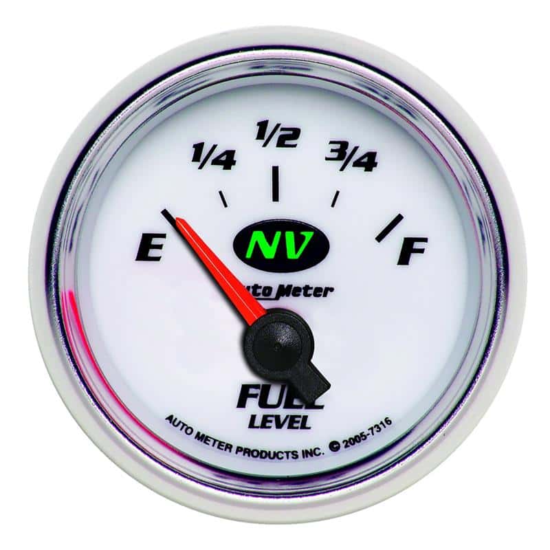 AutoMeter — AutoMeter Gauge Fuel Level 2-1/16in. 240 Ohm(e) to 33 Ohm(f) Elec NV
2-1/16" FUEL LEVEL, - view 2