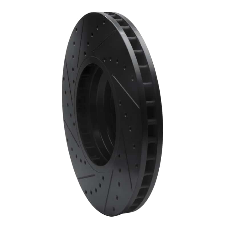 R1 Concepts — R1 2007-2008 BMW ALPINA B7 Front Right Drilled & Slotted Black Brake Rotor
R1 Brake Rotor Drill - view 4