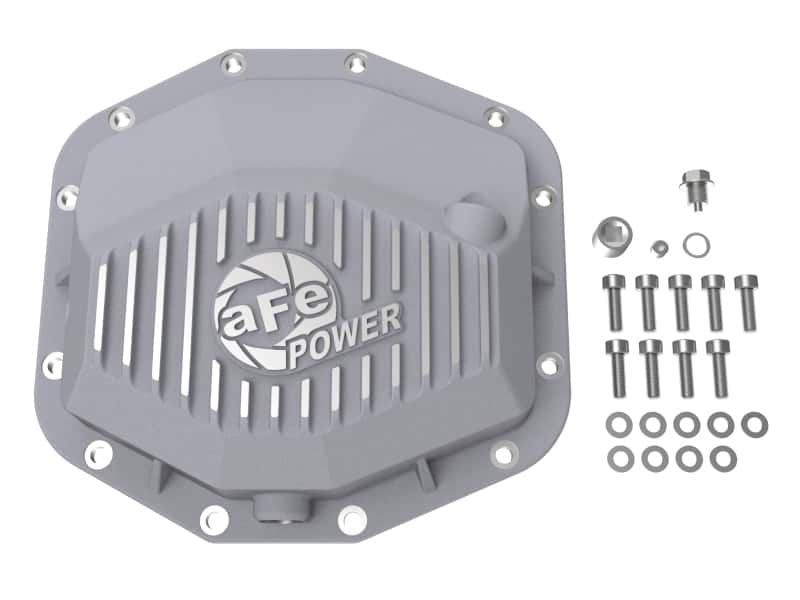aFe — aFe 21-22 RAM 1500 TRX HEMI V8 6.2L(sc) Street Series Rear Differential Cover Raw w/ Machined Fins
Differential Cover - view 2