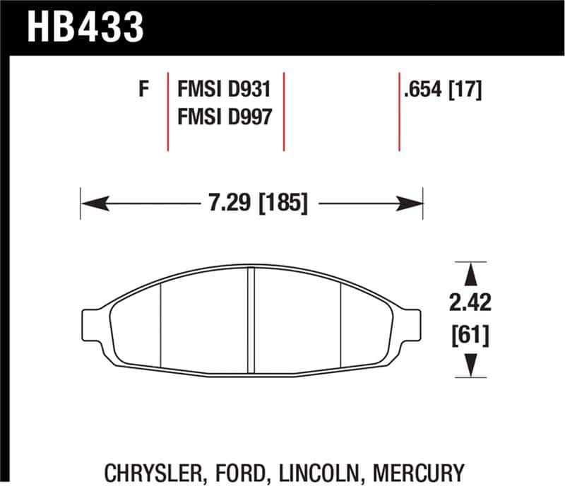 Hawk Performance — Hawk HPS Street Brake Pads
Disc Brake Pad - view 1