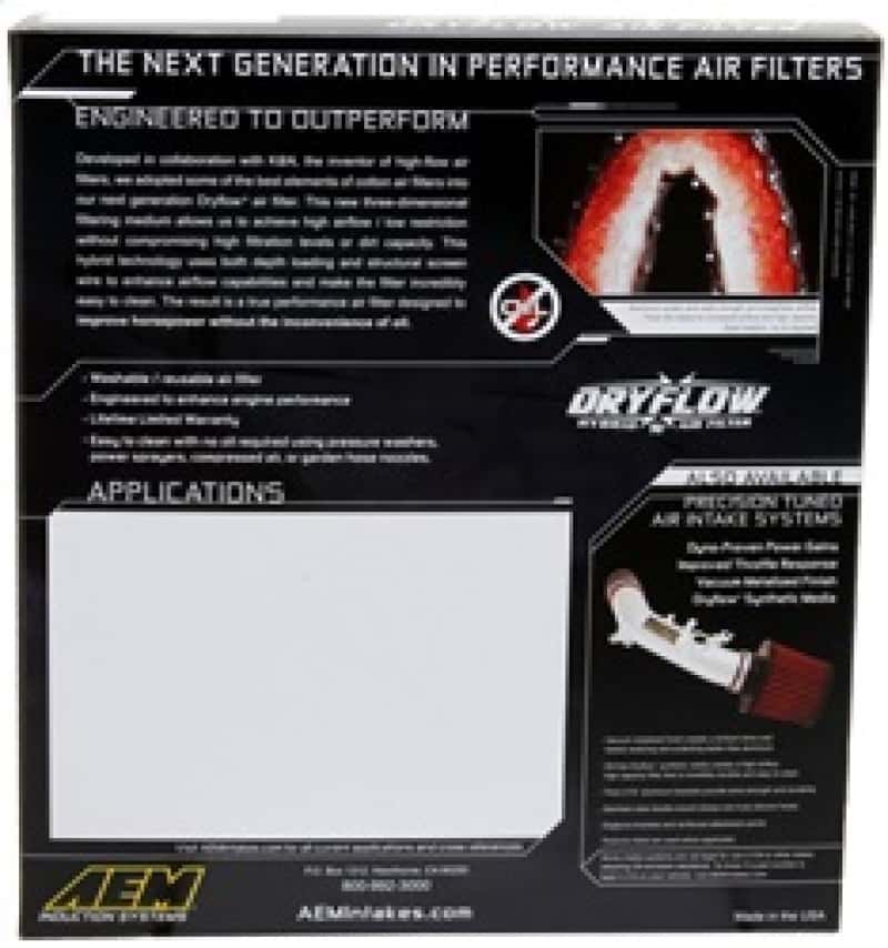 AEM Induction — AEM 08-11 Lexus GS460 4.6L V8 DryFlow Air Filter
AEM DryFlow Air Filt - view 6