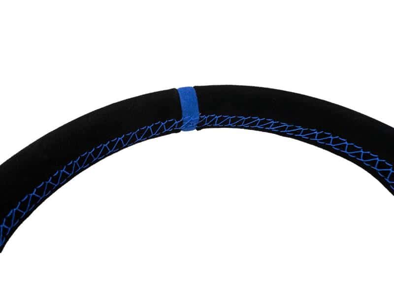 PRP Seats — PRP Comp-R D-Shape Suede Steering Wheel - Blue - view 6