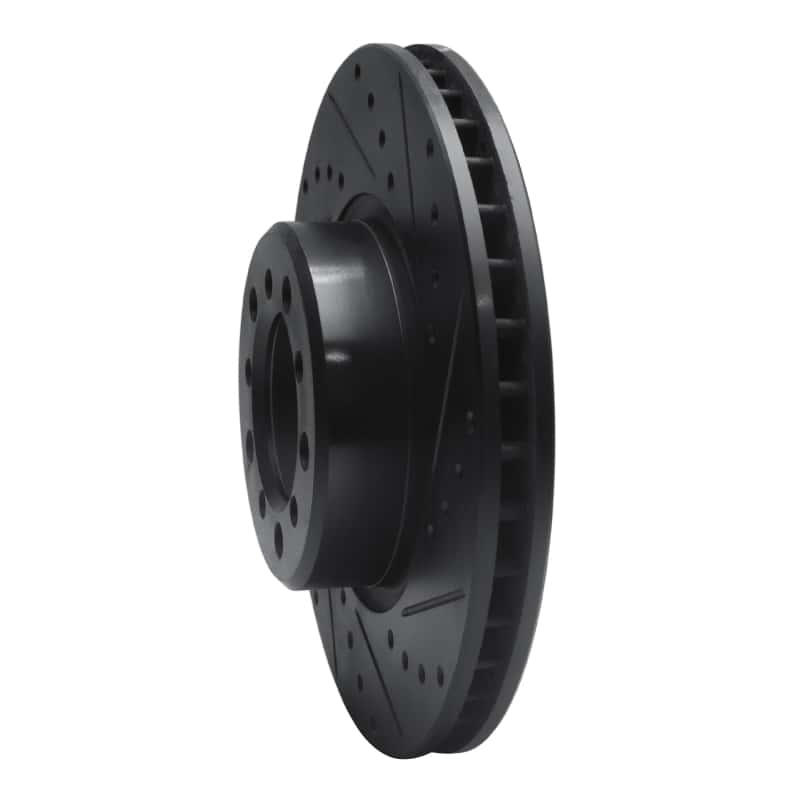 R1 Concepts — R1 85-91 Mercedes-Benz 300SD Front Right Drilled & Slotted Black Brake Rotor
R1 Brake Rotor Drill - view 2