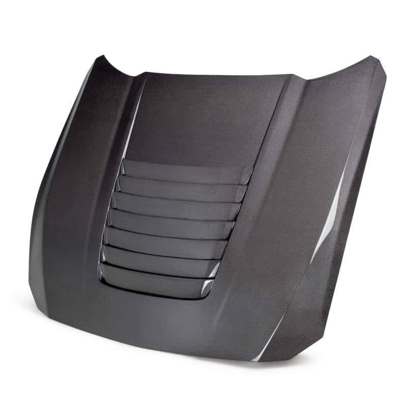 Anderson Composites — Anderson Composites 2024 Ford Mustang S650 Double-Sided Carbon Fiber Hood - view 1