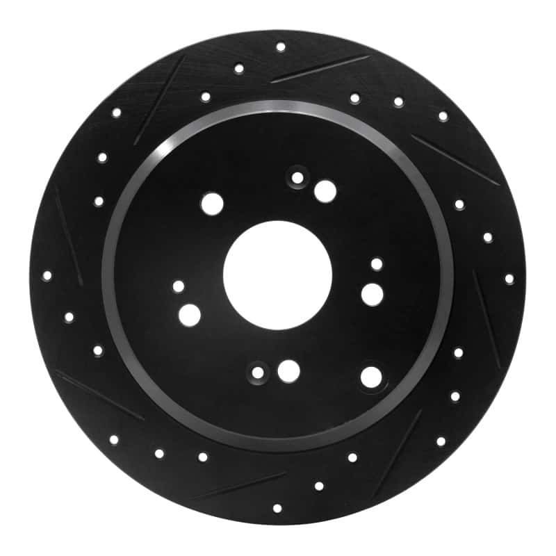 R1 Concepts — R1 2005-2018 Acura RDX Rear Left Drilled & Slotted Black Brake Rotor
R1 Brake Rotor Drill - view 1