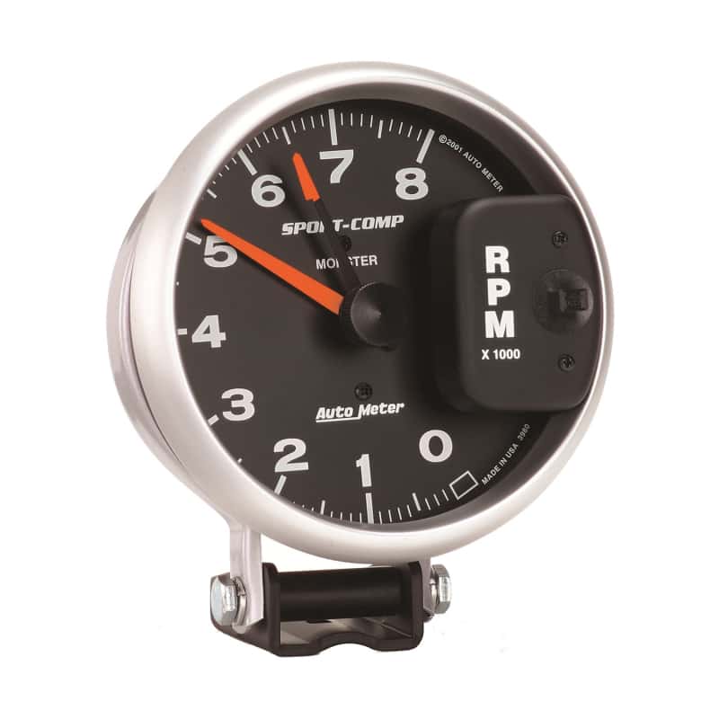 AutoMeter — Autometer Sport-Comp 5in / 0-8K RPM / Pedestal w/Redline Tachometer
5" TACH, 8,000 RPM, - view 4