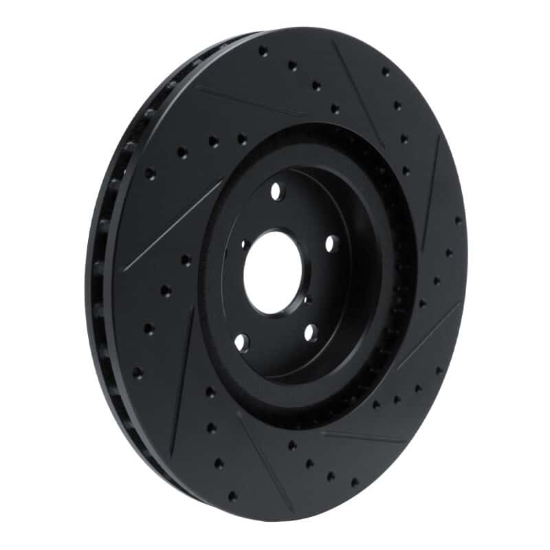 R1 Concepts — R1 -23 Subaru Ascent Front Left Drilled & Slotted Black Brake Rotor
R1 Brake Rotor Drill - view 4
