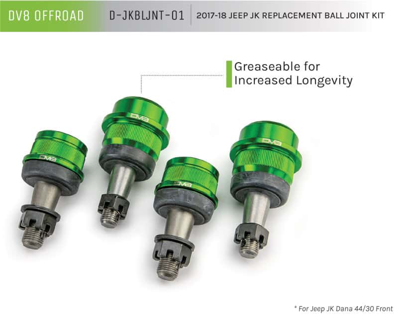 DV8 Offroad — DV8 Offroad 07-18 Jeep Wrangler JK Replacement Ball Joint Kit - Dana 30/44
Ball Joint - view 5