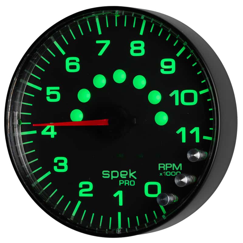 AutoMeter — Autometer Spek-Pro Gauge Tachometer 5in 11K Rpm W/Shift Light & Peak Mem Black/Black
GA 5" 11KRPM BFB SPK - view 15