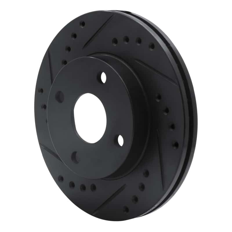 R1 Concepts — R1 90-01 Ford Escort Front Left Drilled & Slotted Black Brake Rotor
R1 Brake Rotor Drill - view 2