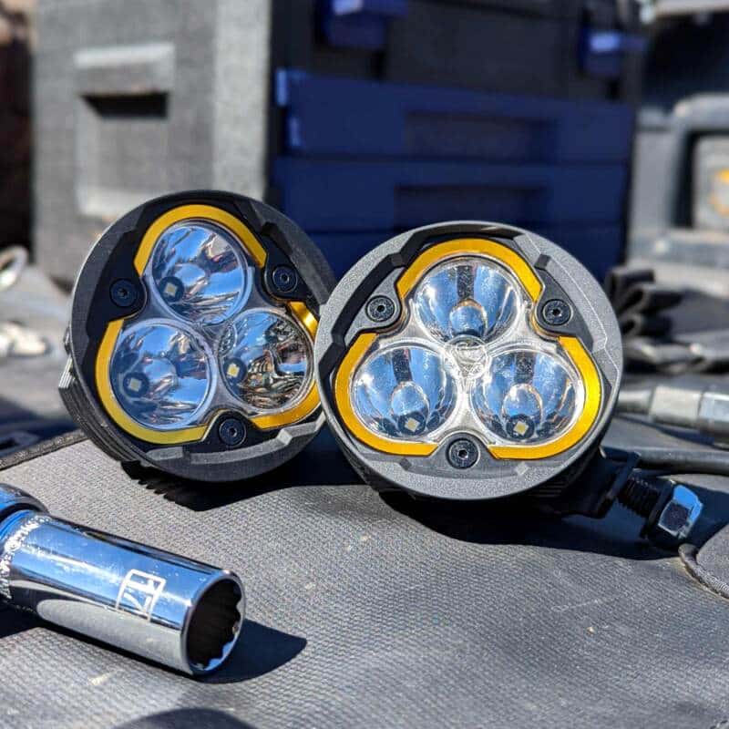 KC HiLiTES — KC HiLiTES Round Universal Shrouds for Flex Era 3 Lights (Pair) - view 4