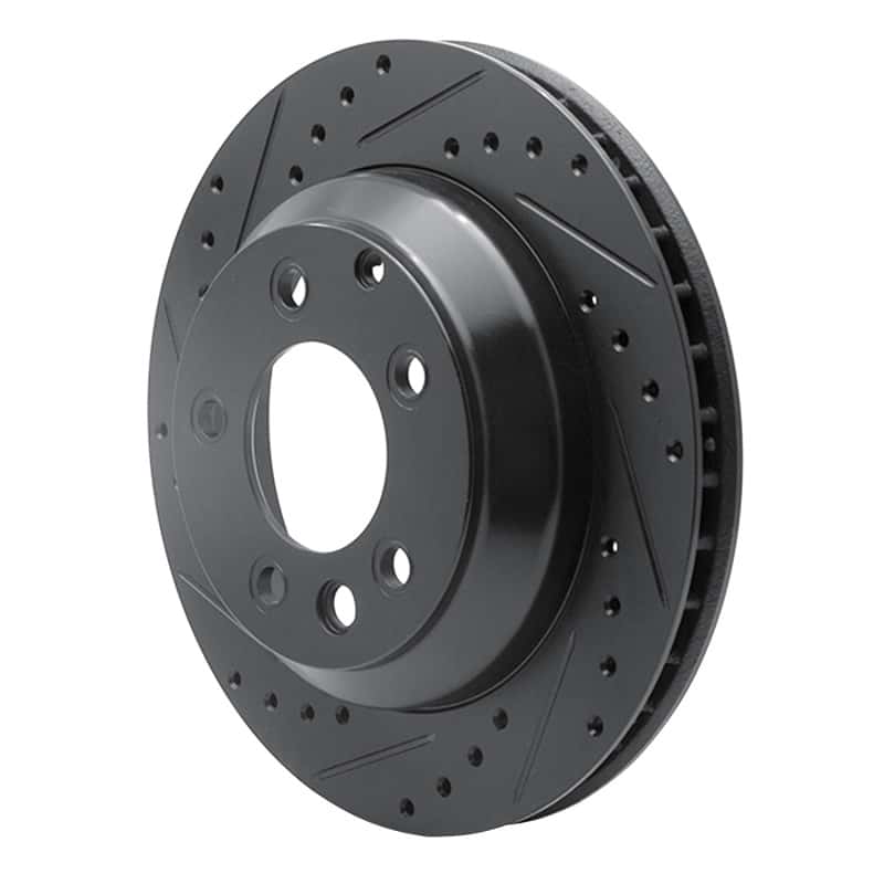 R1 Concepts — R1 03-18 Audi Q7 Rear Left Drilled & Slotted Black Brake Rotor
R1 Brake Rotor Drill - view 2